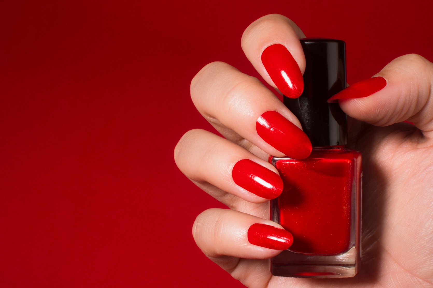 red nail polish